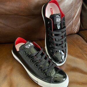 Converse All-Star Black Leather Sneakers NEVER WORN!